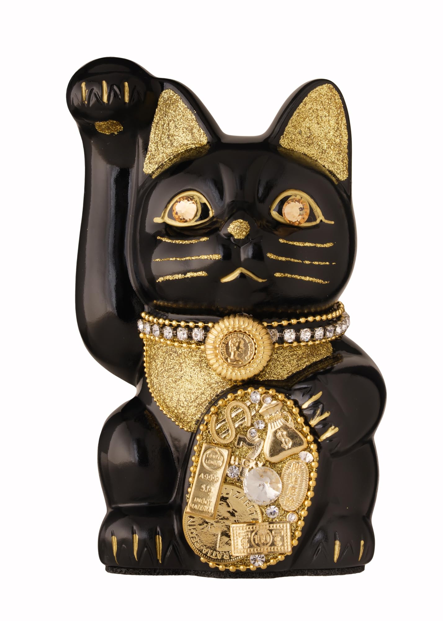 Amazon.co.jp: ご縁猫 ミリオネアキャット(M-SIZE 黒 Black）右手あげ